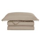 Colcha e porta travesseiro Pompom Queen 240x260cm Camesa Colcha e porta travesseiro Pompom Queen 240x260cm Camesa