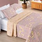 Colcha Estampada Dupla Face Bouti Casal 03 Peças - Lavanda Colcha Estampada Dupla Face Bouti Casal 03 Peças - Lavanda
