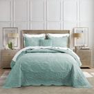 Colcha HZ & HY Oversized King 320 x 305 cm Aqua Sky 5 peças