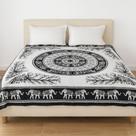 Colcha Indiana Mandala Elefantes