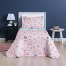 Colcha Infantil Cobre Leito Solteiro Kids Tutty Dupla Face Menino Menina Estampas Divertidas