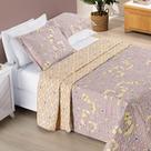 Colcha King Bouti Estampada Dupla Face 3 Peças - Lavanda