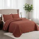 Colcha King Camesa Ilusion Bricks 3 Peças Microfibra Colcha King Camesa Ilusion Bricks 3 Peças Microfibra