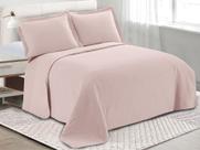 Colcha Loft Solteiro 2 Peças Camesa 1,60m x 2,30m Rosê 100% Poliéster 150 Fios Colcha Loft Solteiro 2 Peças Camesa 1,60m x 2,30m Rosê 100% Poliéster 150 Fios