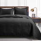 Colcha Love's Cabin, edredões para cama queen-size, microfibra preta