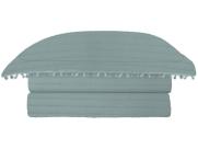 Colcha Matelassê - King Size - Pompom - Azul - C/ Porta Travesseiro - Camesa