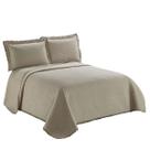 Colcha Matelassê - King Size - Pompom - Bege - C/ Porta Travesseiro - Camesa