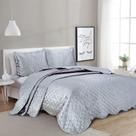 Colcha Matelassê - Satin - Queen Size - C/ Porta Travesseiros - Cinza - Camesa Colcha Matelassê - Satin - Queen Size - C/ Porta Travesseiros - Cinza - Camesa