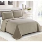 Colcha Pompom Casal Camesa 220x240cm Microfibra Bege