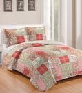 Colcha Queen Bouti Patchwork Microfibra Rozac Marrom