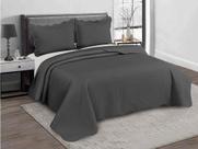 COLCHA QUEEN COBRE LEITO 100% POLIESTER 240x260 CAMESA CINZA