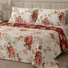 Colcha Queen Cobre Leito 3 Peças Estampado Dupla Face Porta Travesseiro Enxoval Fronhas Colcha Queen Cobre Leito 3 Peças Estampado Dupla Face Porta Travesseiro Enxoval Fronhas