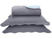 Colcha Queen Patchwork Lisa Ultrasonic Sultan 03 Pçs Ohana Cinza