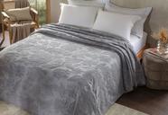 Colcha Queen Vintage Classic Melody 240x260cm Cor Cinza Lead Jolitex