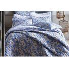 Colcha Solteiro 100% Algodão Matelasse Fio Penteado 30/1 Naturalle 2 Peças Blue Flowers