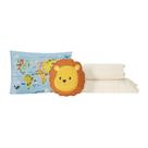 Colcha Solteiro 4 pçs Percal 300 fios Design Kids Wild World Colcha Solteiro 4 pçs Percal 300 fios Design Kids Wild World