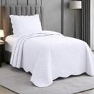 Colcha Solteiro Elos 3 Peças Branco Camesa 160x240cm