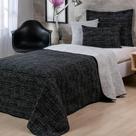 Colcha Solteiro Jacquard Dual Dupla Face 4 Peças - Preto - To Decorando