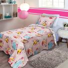 Colcha Ultrasonic Solteiro Infantil Princesas Jolitex (1 Colcha + 1 Porta Travesseiro)