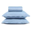 Colcha Ultrassônica - King Size - Classic - C/ Porta Travesseiros - Azul Claro - Rozac