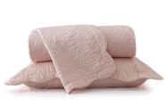 Colcha Ultrassônica - Queen Size - Classic - C/ Porta Travesseiros - Salmão - Rozac