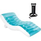 Colchão boia inflável bronzeadora intex ibiza + bomba de ar manual