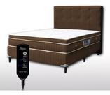 Colchão Casal 1,38 x 1,88 m Com Massageador Base box Cabeceira Duquesa Cor Marrom 2 travesseiros ALLMAG Colchão Casal 1,38 x 1,88 m Com Massageador Base box Cabeceira Duquesa Cor Marrom 2 travesseiros ALLMAG