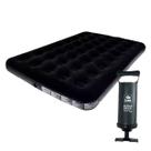 Colchão Casal Inflável Deluxe Confortável Resistente Suporta Até 300kg Aveludado + Bomba de Ar 30cm