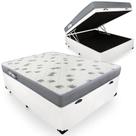 COLCHÃO CASAL LIGHT D33 e BASE BOX BÁU material sintético