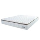 Colchão Casal Molas Ensacadas City Pillow Top 138x188x23cm Branco/Bege Hellen - Suporta até 110kg por Pessoa