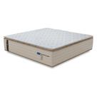 Colchão Casal Probel Molas Ensacadas Pillow Top 138x188x30cm Guarda Costas Genova Branco/Bege