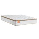Colchão Casal Queen Molas Ensacadas Real 158x198x27cm Branco / Bege - Suporta até 130Kg Por Pessoa