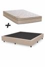 Colchão Castor Revolution Tecnopedic 30cm 138x188 e Base Casal 138x188x38 material sintético Bege
