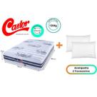 Colchão Castor Silver Star Tecnopedic Dupla Face Casal 138x188x34 + 2 Travesseiros Fibra - Linha Luxo Colchão Castor Silver Star Tecnopedic Dupla Face Casal 138x188x34 + 2 Travesseiros Fibra - Linha Luxo