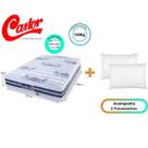 Colchão Castor Silver Star Tecnopedic Dupla Face Queen 158x198x34 + Acompanha 2 Travesseiros Fibra Colchão Castor Silver Star Tecnopedic Dupla Face Queen 158x198x34 + Acompanha 2 Travesseiros Fibra