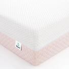 Colchão de berço Dourxi de dupla face Comfort Memory Foam branco e rosa