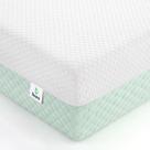 Colchão de berço Dourxi Dual-Sided Comfort Memory Foam branco e verde