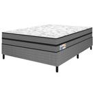 Colchão de Casal Ortopédico Ortovip Cinza Espuma D33 Extra Firme 138x188x18cm Hipoalergênico Antiácaro Suporta 90kg por Pessoa Smatz