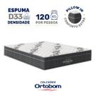 Colchão de Espuma D33 Ortobom Airtech Ortopillow 100 Casal 138 cm