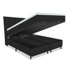 Colchão Eco Luxo Magnético sem massagem com Box Baú e Cabeceira Painel