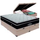 Colchão Elegant Ortobom Base Baú Bege King Molas Ensacadas
