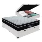 Colchão Elegant Ortobom Base Baú Branco Casal Mola Ensacada