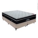 Colchão Elegant Ortobom e Base Bege King com Molas Ensacadas
