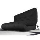 Colchão Futon Casal Dobrável Sofa Cama Preto Acquablock