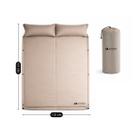 Colchao Inflavel Automatico Casal 192x133cm PVC com Travesseiro Bege para Camping Viagem