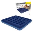 Colchão Inflável Casal Aveludado 191x137x22cm Multiuso Azul 200kg Portátil