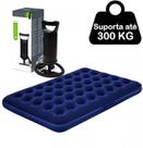Colchão Inflável Casal Multiuso + Inflador Manual Kit Reparo