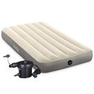 Colchão Inflável Solteiro Dura Beam Fiber Tech com Bomba Elétrica- Intex Colchão Inflável Solteiro Dura Beam Fiber Tech com Bomba Elétrica- Intex