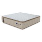 Colchão King Probel Molas Ensacadas Pillow Top 193x203x30cm Guarda Costas Genova Branco/Bege