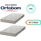 Colchão Ortobom Espuma D23 Light Solteiro 88x188x12 (Kit 2 Peças) - Com tratamento antialérgico e antiácaro Colchão Ortobom Espuma D23 Light Solteiro 88x188x12 (Kit 2 Peças) - Com tratamento antialérgico e antiácaro